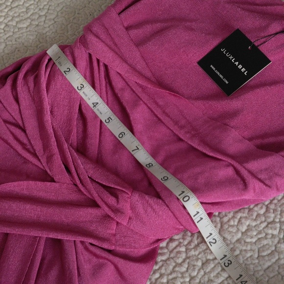 NWT JLuxLabel Size Large Fushcia Pink Tie Skirt - Picture 8 of 13